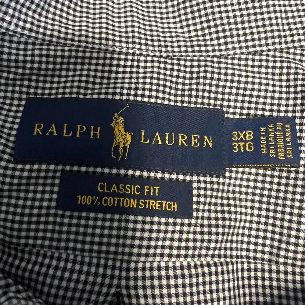 Ralph Lauren Black and White Gingham Shirt